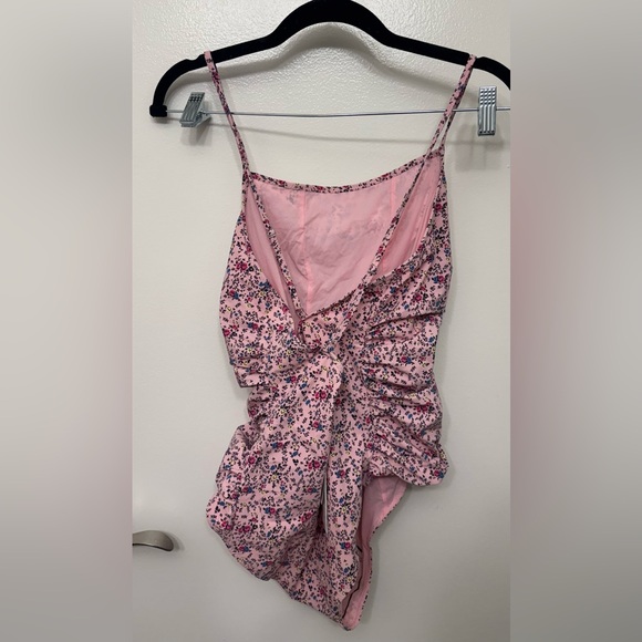 NWT Ganni Gathered floral-print swimsuit - Picture 3 of 5